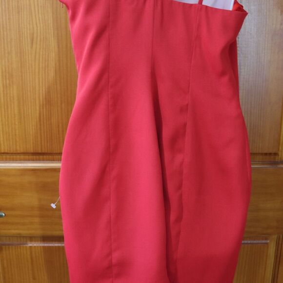 Andrea Polizzi Rex Lester Red Sheath Mini Dress Halter Strappy 90s 10 - Picture 8 of 15